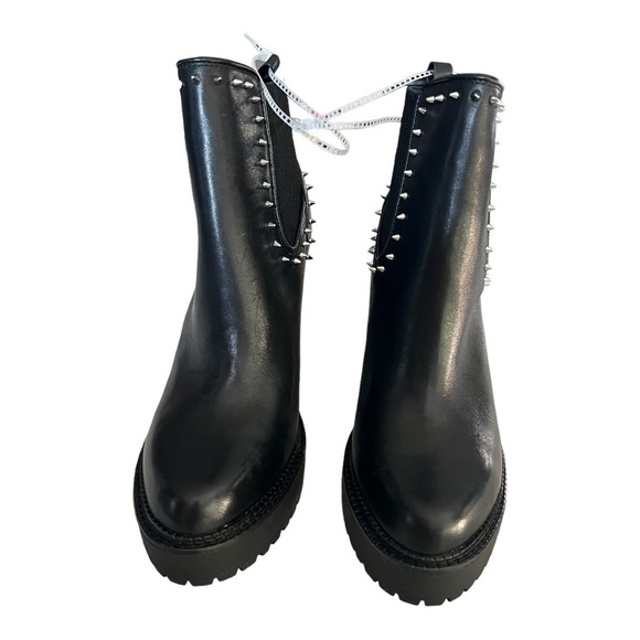 Gianni Bini Black RaantaTwo Studded Lug Sole Platform Booties NWOB Size 8.5&10M - Picture 7 of 16